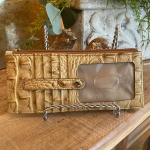 BRAHMIN - credit card wallet with zipper enclosure